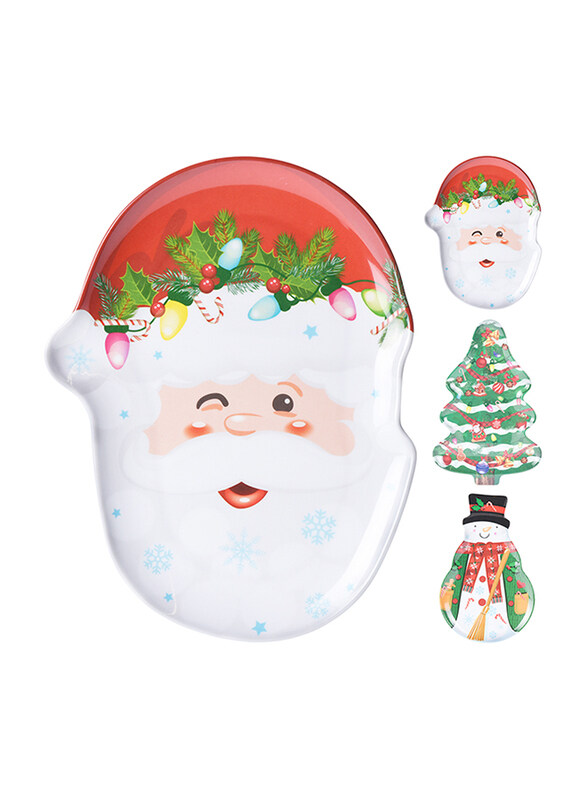 

Homesmiths 11cm Christmas Melamine Plate Assorted Design, Multicolour