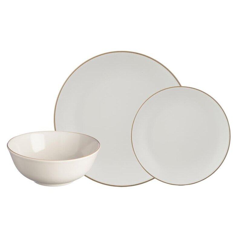 

Mason Cash 12-Piece Round Classic Collection Dinner Set for 4, Cream