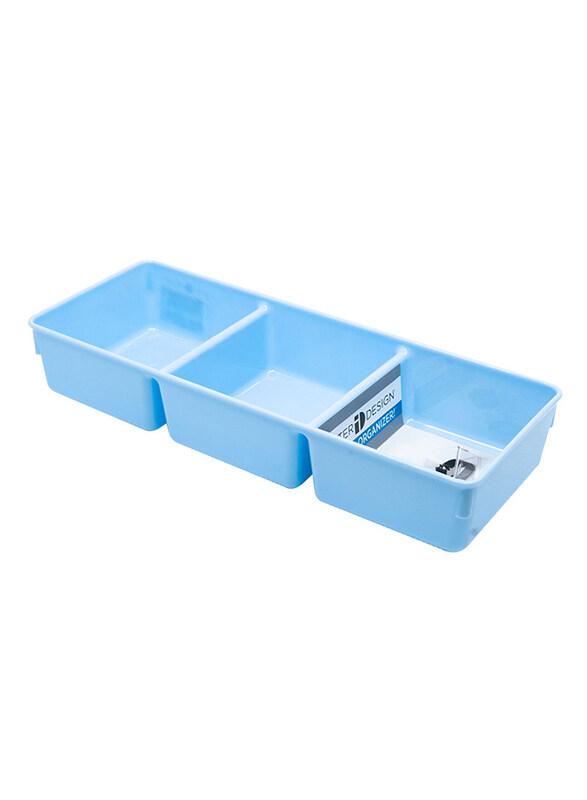 

Inter Design Linus Plastic 3S Dresser Closet Organizer, 12.7 x 33 x 5.7cm, Robin Egg Blue