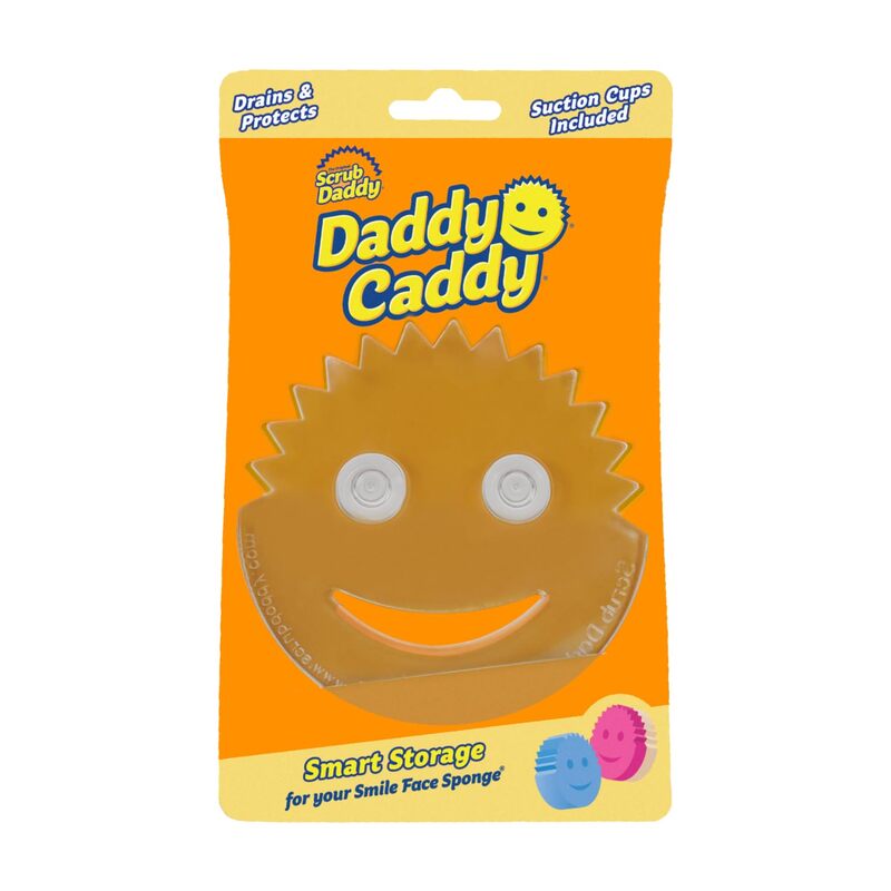 Daddy Caddy Smart Storage for Smile Face Sponges, Clear