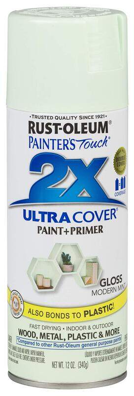 

Rust-Oleum Painter's Touch 2x Ultra Cover Spray Paint, 12 oz, Modern Mint