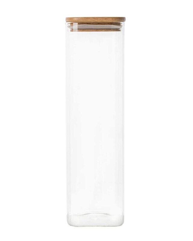 

Little Lable Storage Tall Pasta Bamboo Square, 1.75ml, Clear