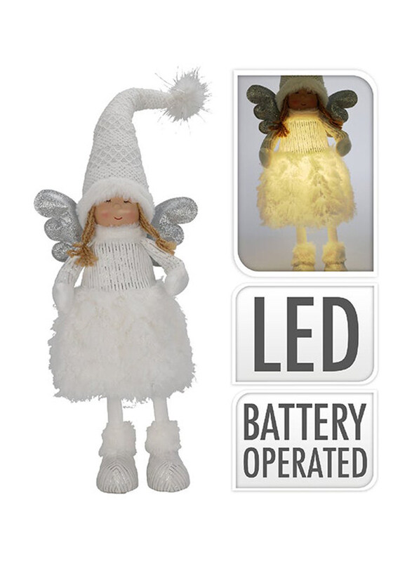 

Koopman 80cm Standing Xmas Angel with LED, White