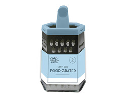 Pastel Six-Sided Grater: Versatile Grating, Sharp Blades, Non-Slip Base, Dishwasher Safe, Food-Safe, Compact, Stylish, Durable