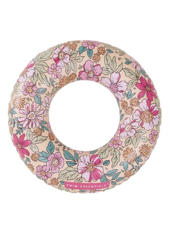 Swim Essentials  Pink Blossom Printed Swimring 55 cm diameter, Suitable for Age +3.