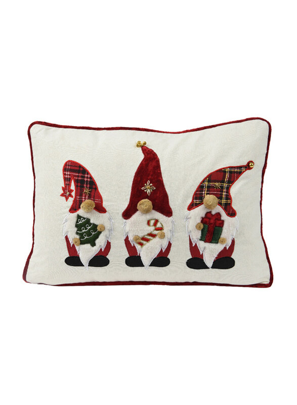 

Kaemingk Gnome Cushion, White/Red