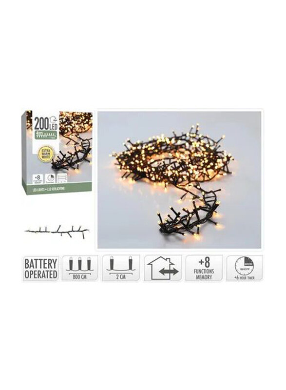 

Homesmiths Snake Lights, 200 Lights, Warm White