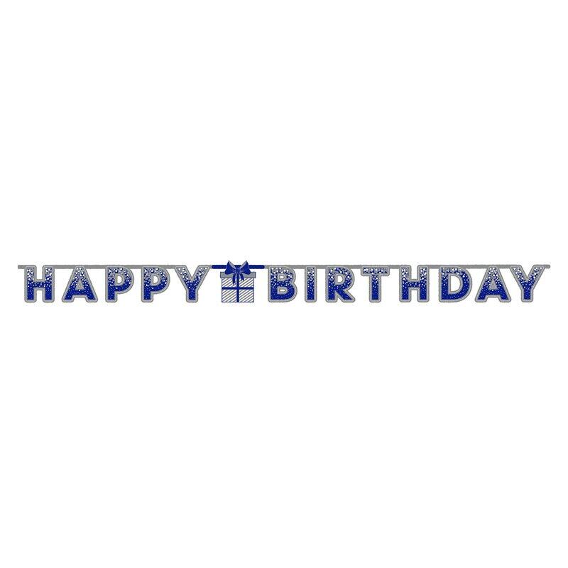 

Fun House Happy Birthday Male Paper Banner, Blue