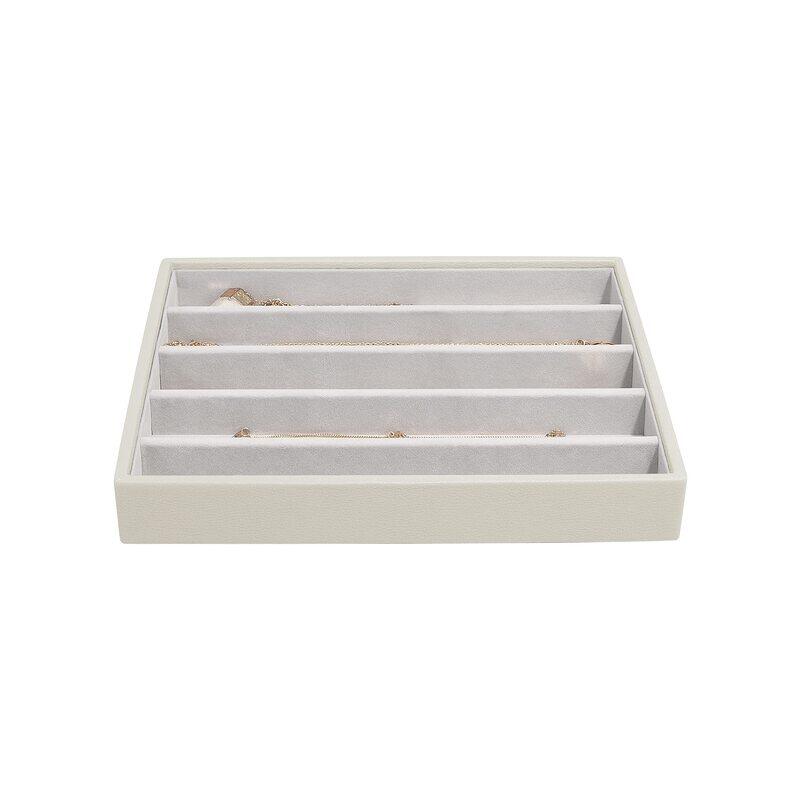 

Stackers Classic 5 Compartment Necklace Layer Organizer, Oatmeal Grey