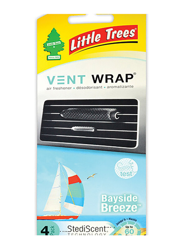 

Little Trees Vent Wrap Bayside Breeze Air Freshener, 4 Pack