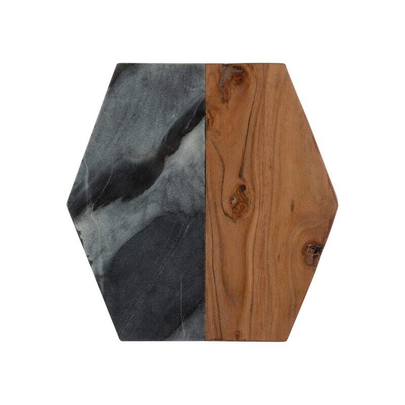 

Typhoon Elements Black Marble & Acacia Hexagon Board, Multicolour