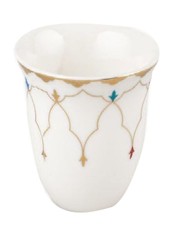 

Homesmiths 6-Piece Rosa Zina Cawa Cup Set, White