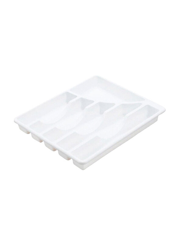 

Sterilite 6 Compartment Cutlery Tray, White