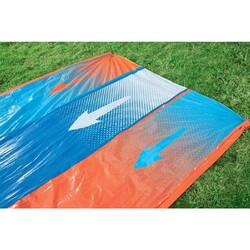 Bestway H2Ogo Slide Triple, For Having Fun 3 Kids At A Time, With A Ramp And Sprinklers All Around, With Repair Patch. 488Cm
