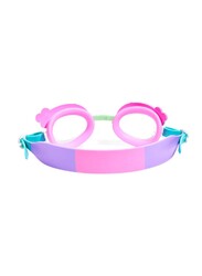 Aqua2ude Pink Clouds Swim Goggles for Kids Age +3, 100% silicone I latex-free I With uv protection I Anti-fog I with adjustable nose piece I comes with hard protective case.