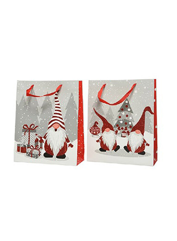 

Kaemingk Decoris Gnome Rectangular Paper Gift Bag with Handle, 24cm, Assorted