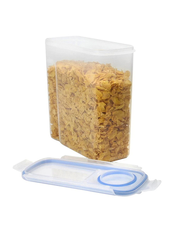 Addis Plastic Seal Clip & Close Cereal Container, 4 Liters, Clear