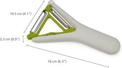 Joseph Joseph Switch 2-in-1 Potato Peeler, Straight and Julienne stainless steel blades, Dishwasher safe