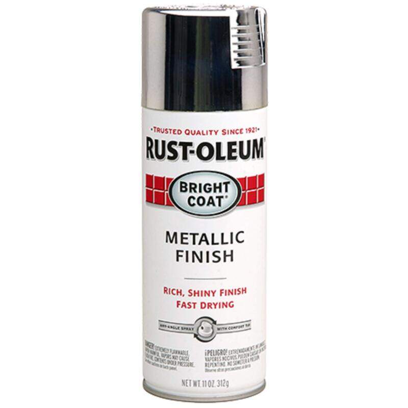 

Rust-Oleum Stops Rust Bright Coat Metallic Finish Spray 7718830, 11oz, Chrome Silver