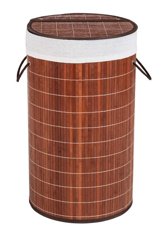 

Wenko Bamboo Laundry Bin, Dark Brown