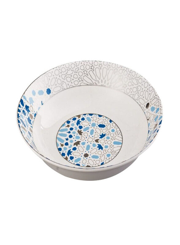 

Homesmiths 31cm Rosa Nogoum Serving Bowl, White/Blue