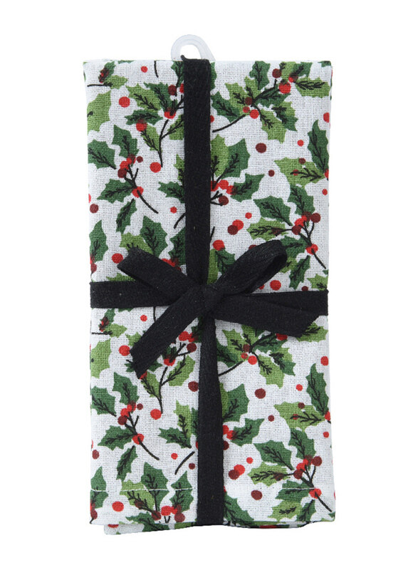 

Kaemingk Cotton Square Holly Napkin, 1 Piece, Multicolour