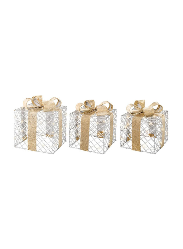 

Kaemingk Micro LED Polyester Giftbox, Silver