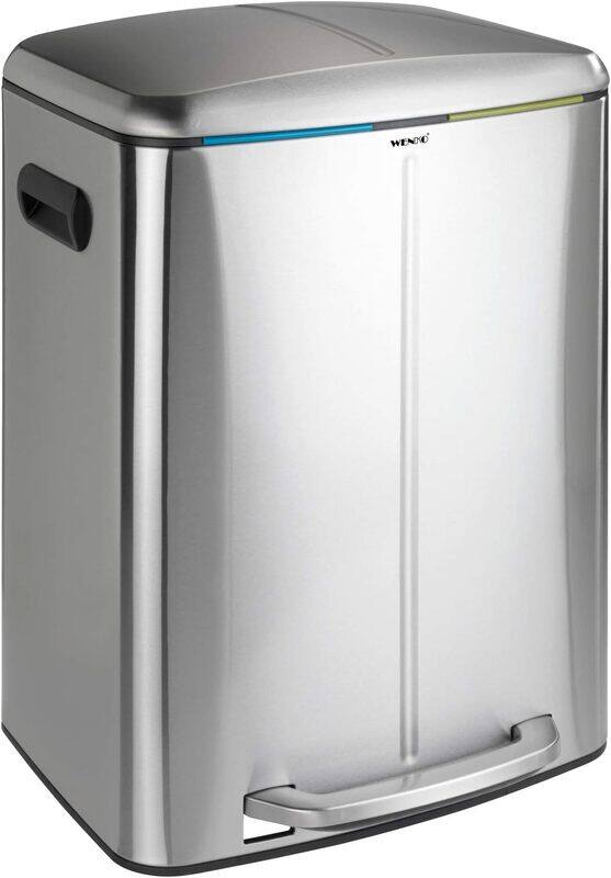 

Wenko Stainless Steel Pedal Bin Primo Easy Close, 2 x 20 Liter, Chrome