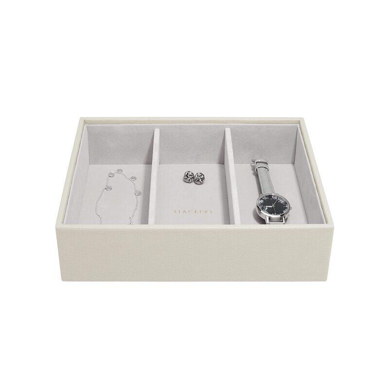 

Stackers Classic Watch & Assessory Layer Organizer, Pebble Oatmeal Grey