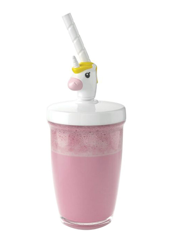 

Joie 0.29 Ltr Plastic Unicorn Milk Mix With Lid Pump & Drinking Straw Set, 16162, Multicolour