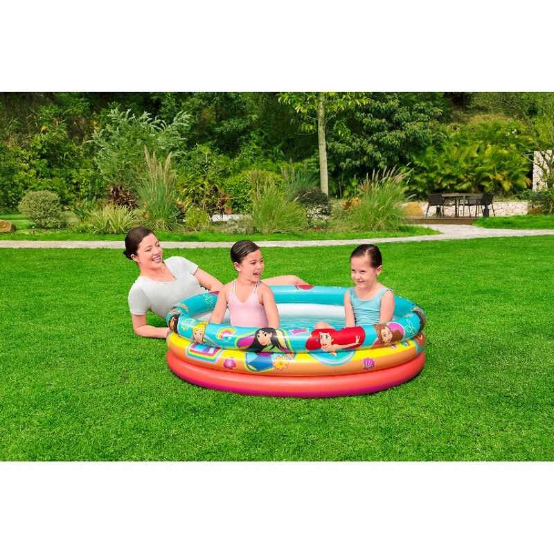 Bestway Pool Attractive Disney Princess Design, Made Of Durable Pvc Material, Have 3 Rings With 3 Air Chambers, Repair Patch Included. 122X30Cm