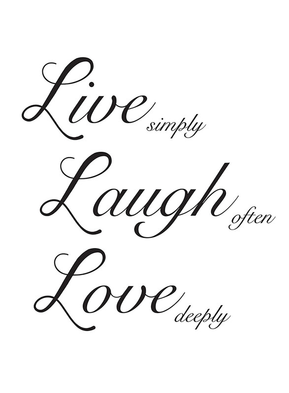 

Brewster Wall Pop's Live Laugh Love Wall Quote Decal, Ivory