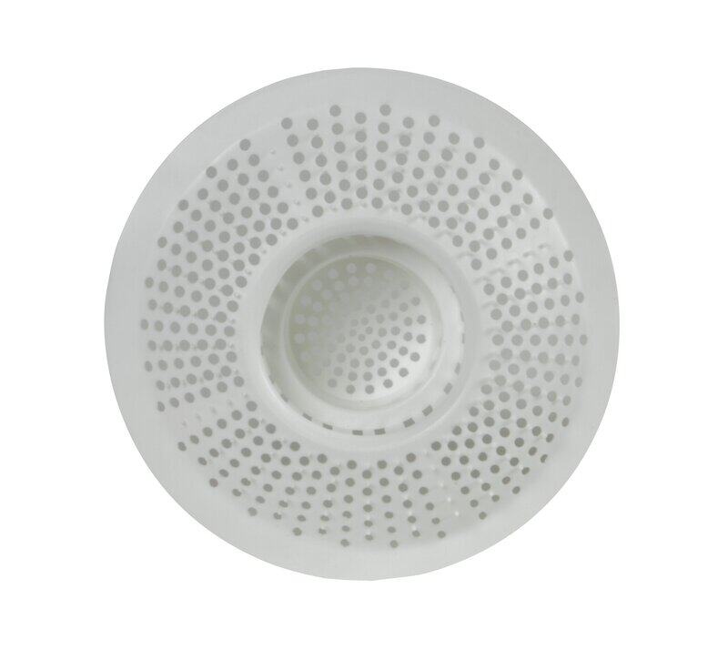 

Evriholder Plastic Drain Cover Hairstopper, White