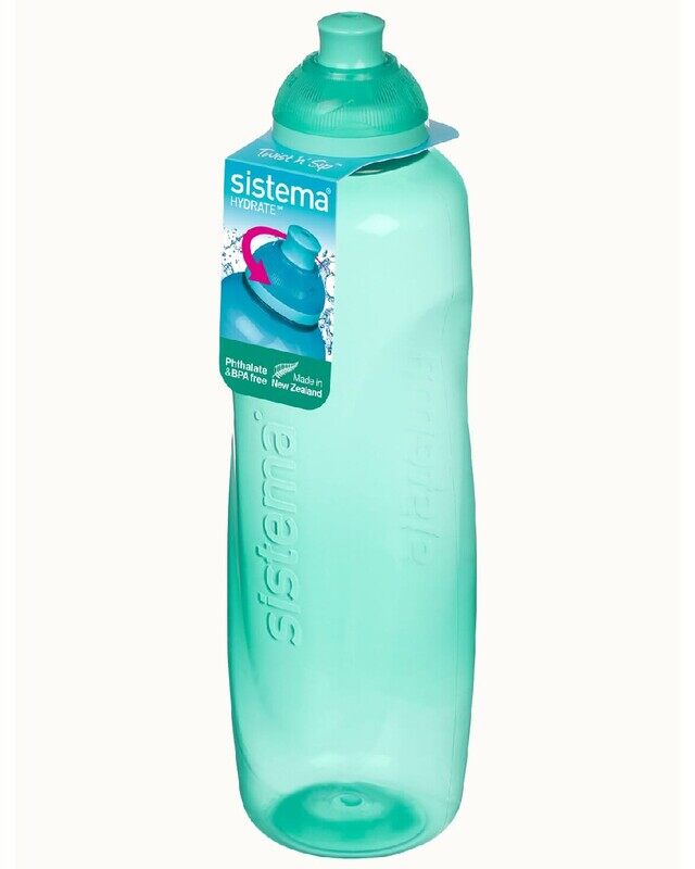 

Sistema 600ML Helix Squeeze Bottle for school, sports & on the go, comes with Twist ‘n’ Sip lid, easy grip shape, Leak proof, Impact Resistant. Dishwa