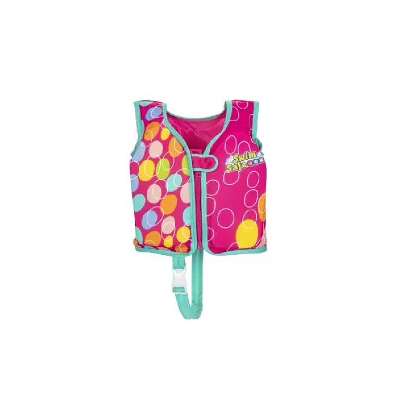 Bestway Jacket Boys & Girls Swim Safe Jacket For Kids Aged 3-6 Years, Confortable Textile And Foam Padding, Adjustable Straps And Buckles Clip Closure. S/M