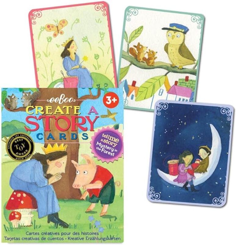eeBoo: Mystery in The Forest Create a Story Pre-Literacy Cards, Encourage Interactive and Imaginative Play, Encourages Imagination, Creativity, and Story-Telling, for Ages 3 and up