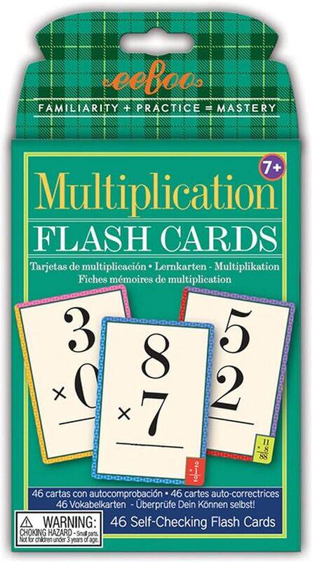 

eeBoo Multiplication Educational Flash Cards for Education and fun to play for kids.