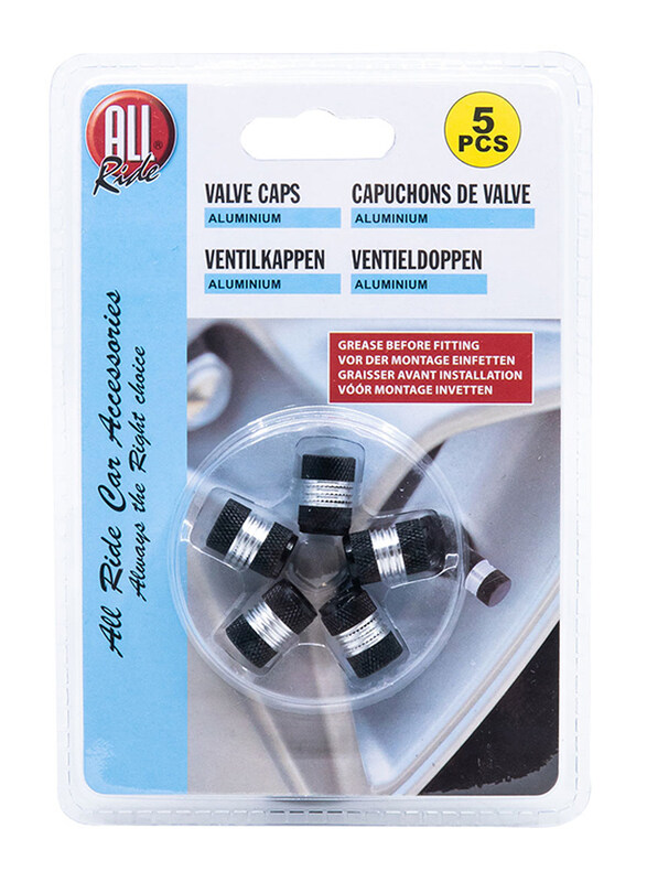 

All Ride Aluminum Valve Caps, Black/Silver, 5 Pieces