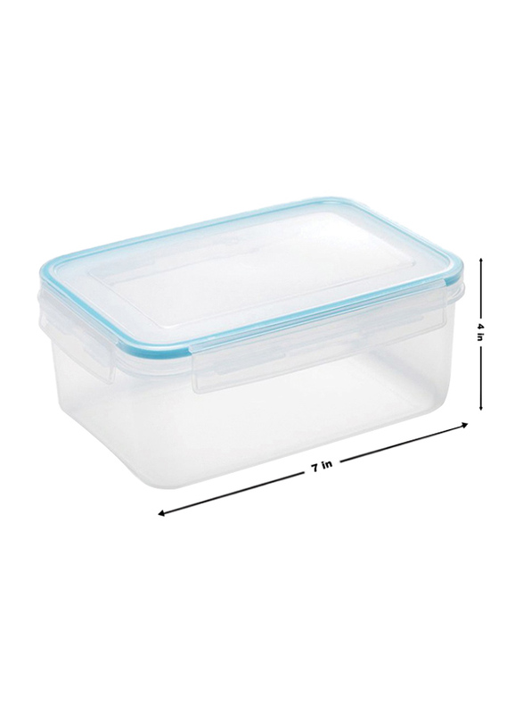 Addis Plastic Seal Clip & Close Rectangular Container, 2 Liters, Clear