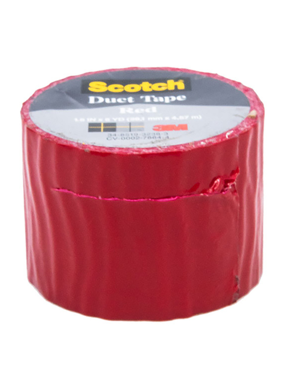 3M Scotch Duct Tape, 1.5 inch x 5 Yard, Red