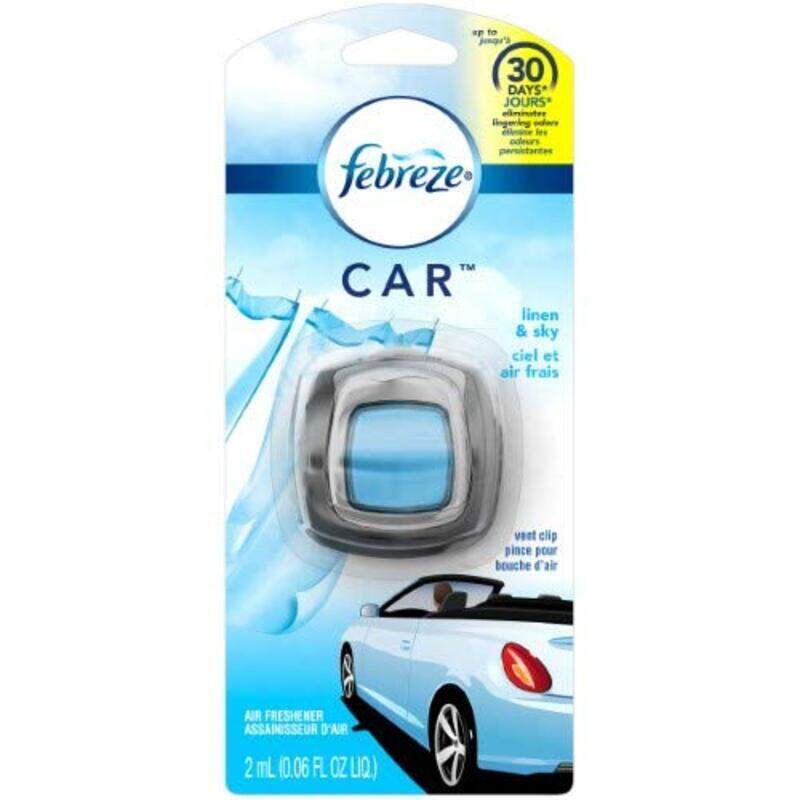 

Febreze Car Vent Clips Linen & Sky Air Freshener, 2ml