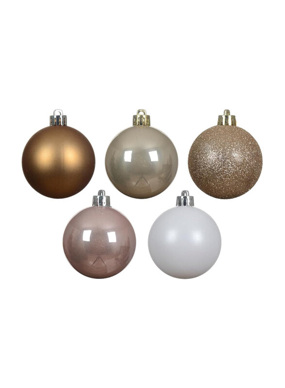 

Kaemingk Bauble Shatterproof, 6cm, Silver/Pink/Gold