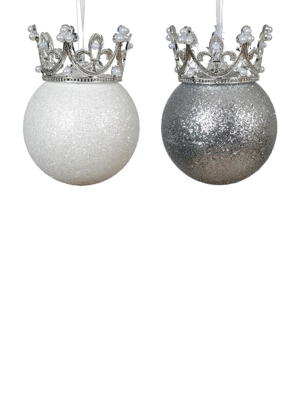 

Kaemingk Baubles & Shapes Winter Polyfoam, 8cm, White/Silver