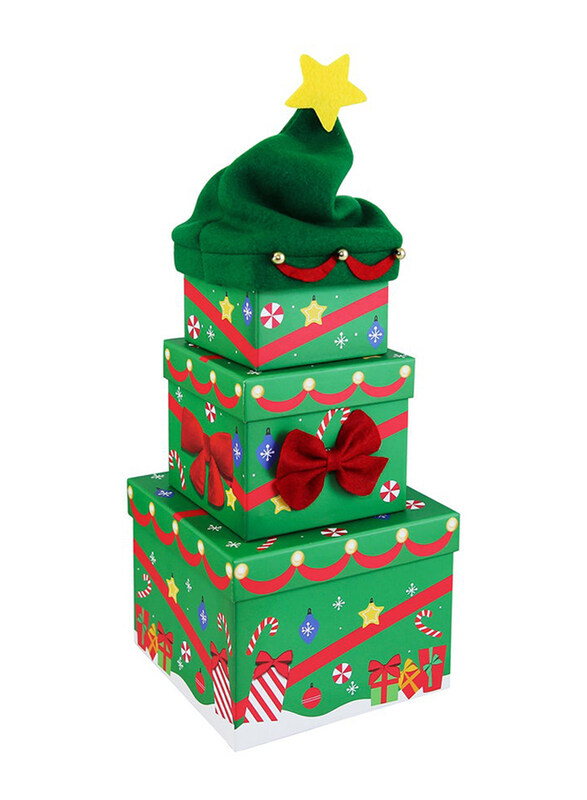 

Eurowrap Novelty Boxes with Plush, X-31100-BXC, 3 Pieces, Green/Red/Yellow