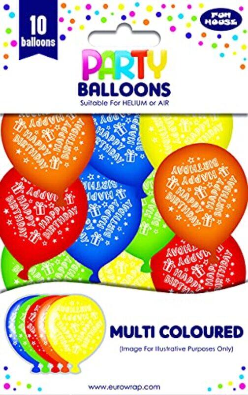 

Fun House Party Balloons, 10-Piece, Multicolour