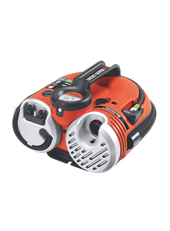

Black & Decker 160 Psi Cordless 12V DC Air Inflator, Dark Orange/Black