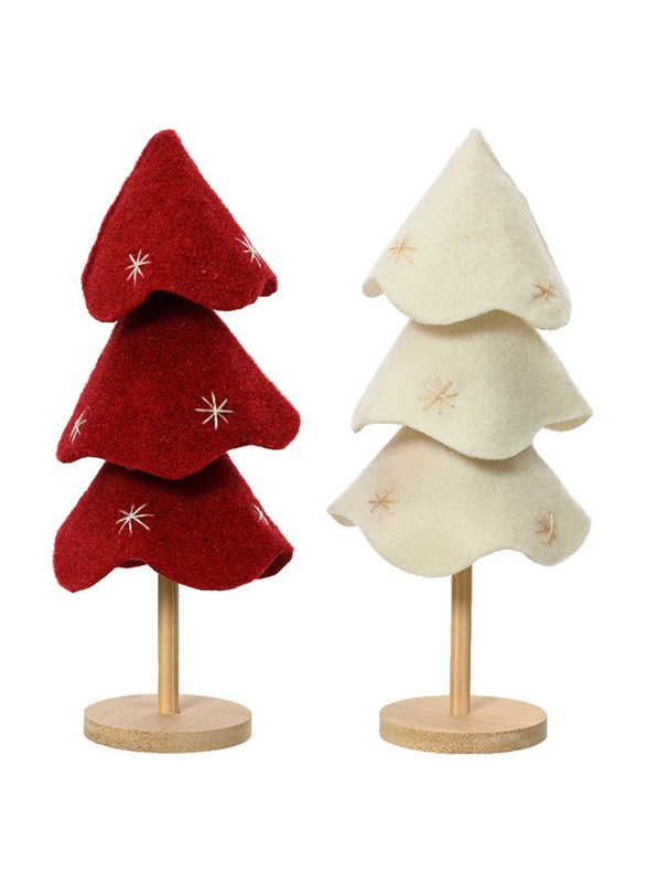 

Kaemingk Tree Felt On Foot, Assorted, Red/White