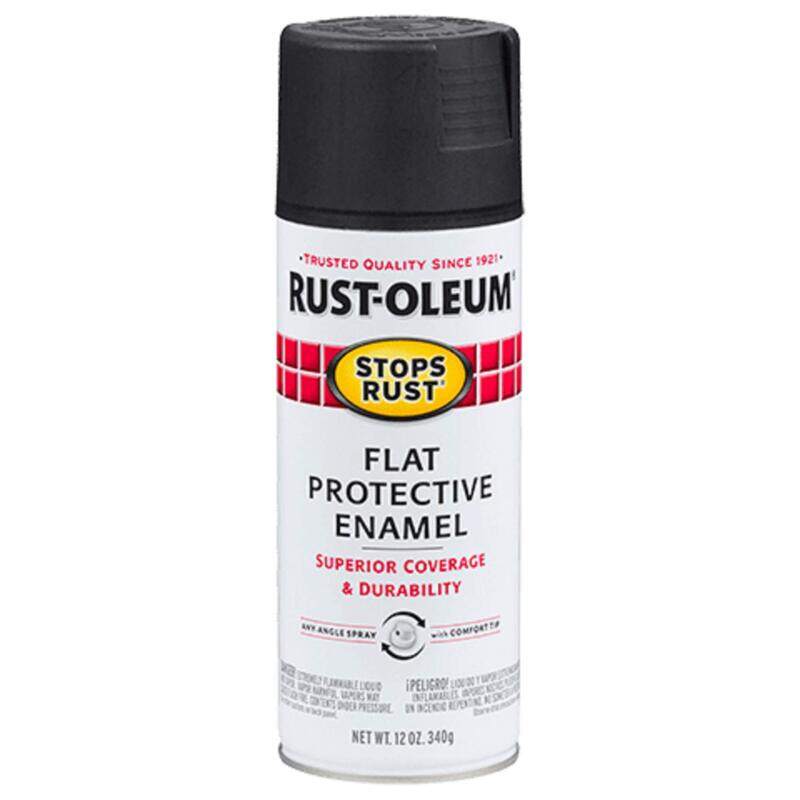 

Rust-Oleum Stops Rust Protective Flat Enamel Spray Paint, 12oz, Black