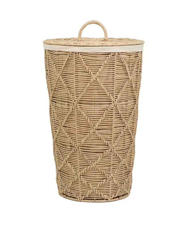 

Homesmiths Large Round Paper Rope Hamper, 40 x 40 x 62 cm, Brown