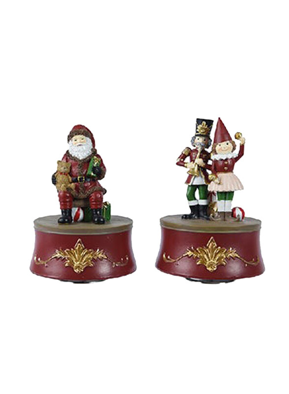 

Kaemingk Decoris Music Box Polyresin Round Santa Nutcracker with Puppet, 1 Piece, Assorted Colour